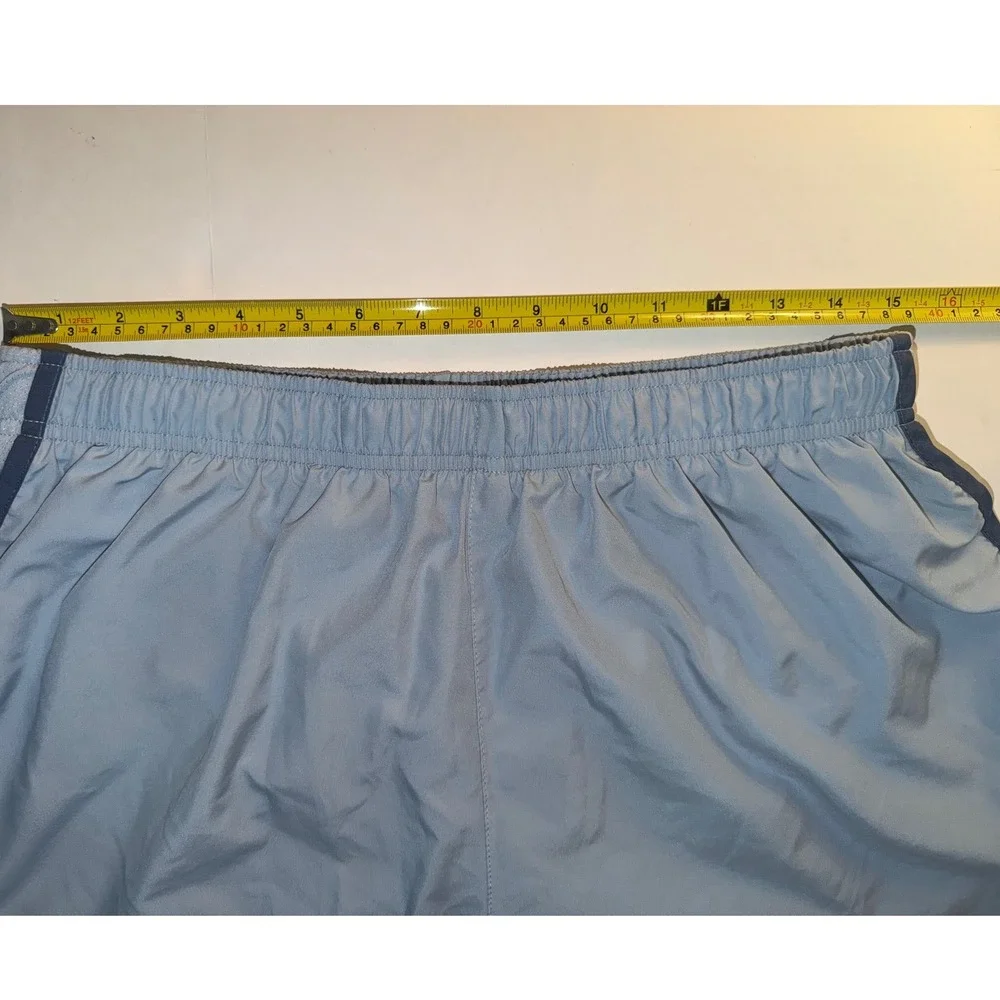 Nike Running Shorts Womens XL Plus Light Blue Dri-FIT Tempo Mesh Trim Athletic